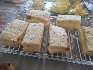 Egg salad tea sandwiches